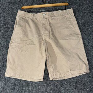 Bonobos Shorts Mens 36 Tan Cotton Stretch Flat Front Pockets Bermuda Golf Chino